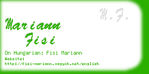 mariann fisi business card